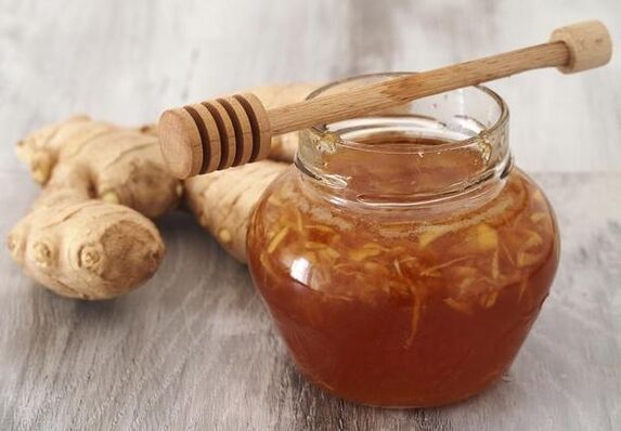 Natural honey combined with ginger root increases strength